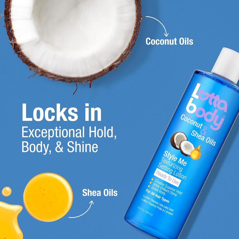 Lottabody Style Me Texturizing Setting Lotion with Coconut & Shea Oils - 354ml - Image 3